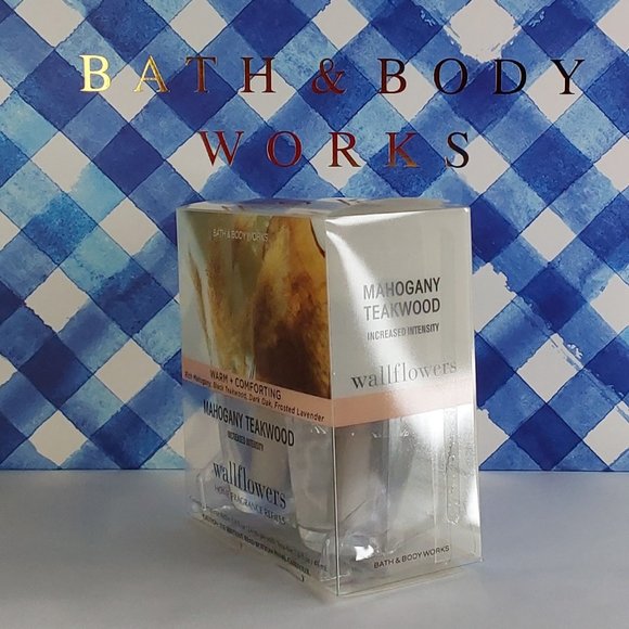BATH & BODY WORKS 'MAHOGANY TEAKWOOD' WALLFLOWERS PLUG-IN REFILLS 2-PACK - Picture 4 of 16